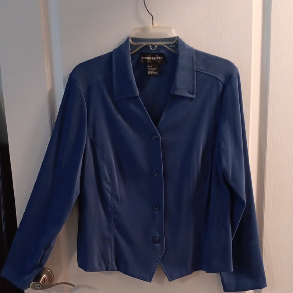 Requirements Women's Periwinkle Blue Jacket Medium, Business, Casual